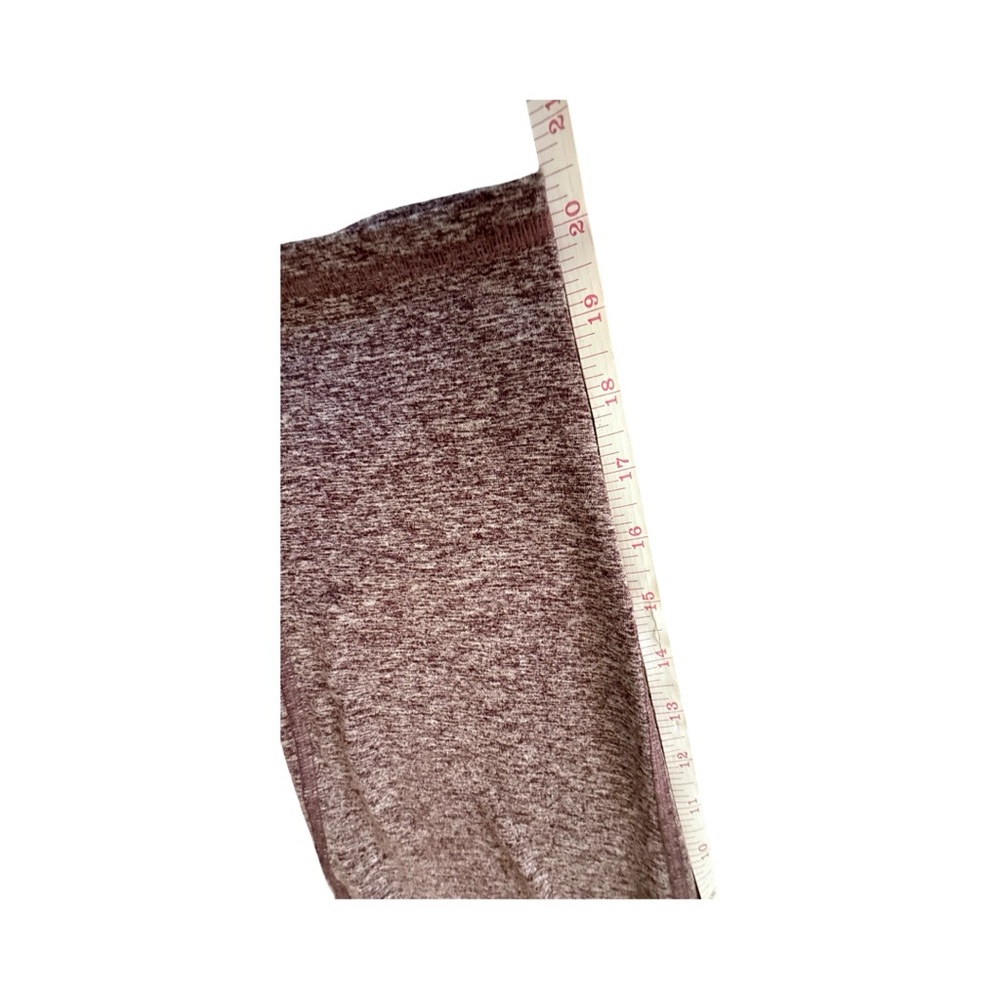 Zobha Women's Heathered Maroon Leggings - Picture 5 of 5